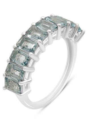 Срібне кільце proba з топазом лондон блю 2.525ct, вага виробу 2,88 г (2204442) 18 розмір