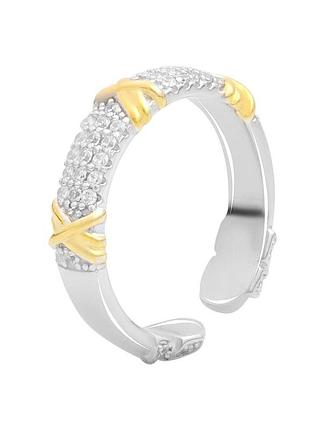 Серебряное кольцо proba с фианитами, вес изделия 3,65 гр (2182986) 18 размер