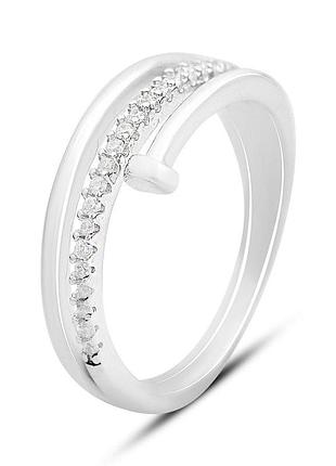 Серебряное кольцо proba с фианитами, вес изделия 2,84 гр (2161066) 18 размер