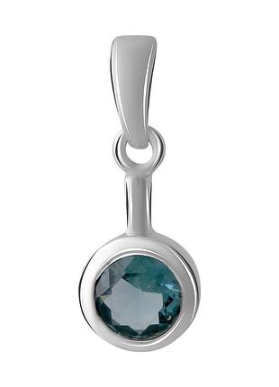 Срібна підвіска proba з топазом лондон блю 0.642ct (1652787)