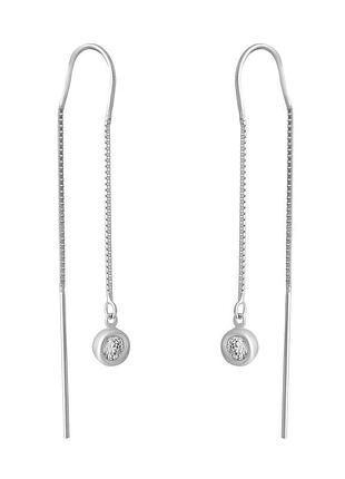 Серебряные серьги proba с фианитами (2046745)