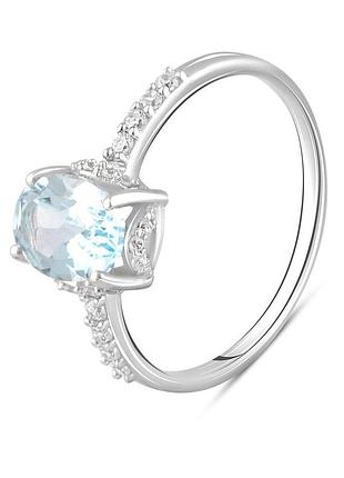 Серебряное кольцо proba с натуральным топазом 2.437ct, вес изделия 1,97 гр (2019077) 17 размер