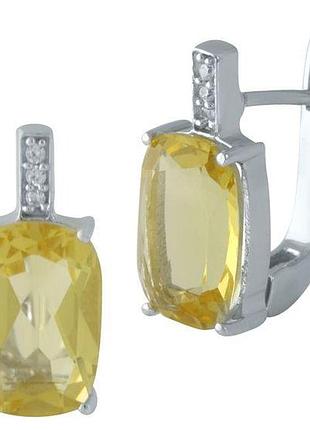 Срібні сережки proba з цитрином nano 6.727ct (1917459)
