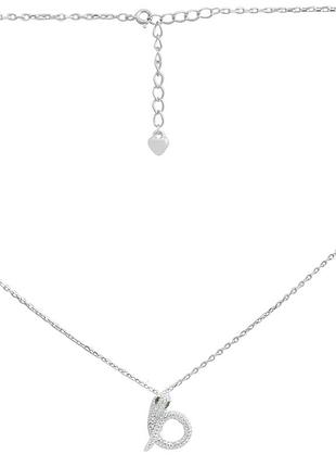Серебряное колье proba с фианитами, вес изделия 3,03 гр (2177531) 400450 размер
