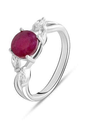 Серебряное кольцо proba с натуральным рубином 1.918ct, вес изделия 2,49 гр (2072829) 17 размер