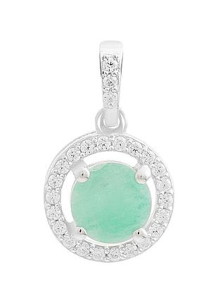 Серебряная подвеска proba с изумрудом 1.181ct (2206118)