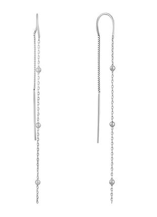 Серебряные серьги proba без камней (2128564)