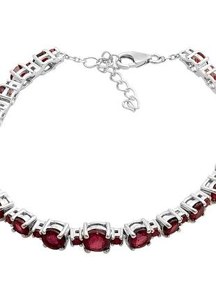 Серебряный браслет proba с натуральным рубином 10.845ct, вес изделия 10,56 гр (2205722) 1720 размер