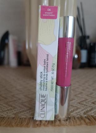 Зволожувальнапомада-бальзам для губ clinique chubby stick moisturizing lip colour balm.