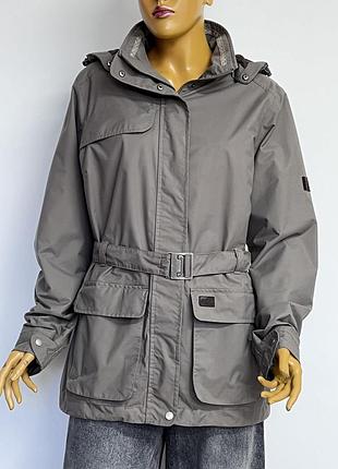 Jack wolfskin kimberley texapore жіноча сіра куртка вітровка дощовик парка демі повсякденна трекінг з капюшоном мембрана водонепроникна р. l xl