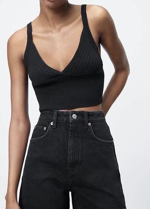 Джинсові шорти zara чорного кольору, розмір 24