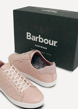 Шкіряні кросівки barbour bridget з характерною стьобаною текстурою/15258/