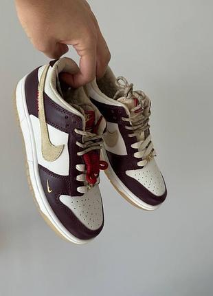 😍 кросівки жіночі nike dunk lx white/maroon