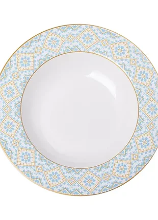 Тарелка суповая фарфоровая ethnic 21,5 см, белый