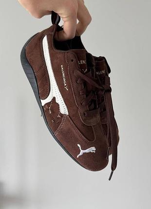 😍 кросівки жіночі new balance x balenciag a speedcat brown 📦