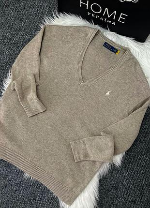 Бежевий джемпер polo ralph lauren