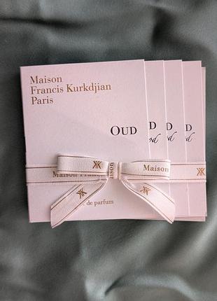 Подарунковий набір пробників парфумів maison francis kurkdjian paris oud 4x2ml extrait de parfum