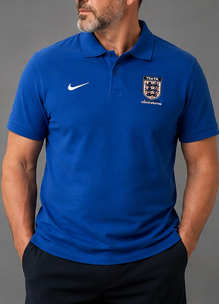 Оригинальное поло nike dri-fit england the fa coach mentor синее xl