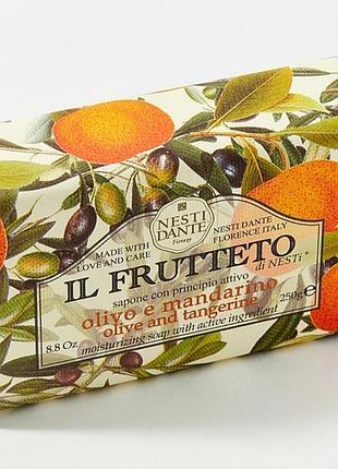 Italy,nesti dante pure olive 🫒 & tangerine 🍊, unisex нишевое органическое парфюмированное мыло с экстрактами листьев оливы, мандарина,для лица,волос