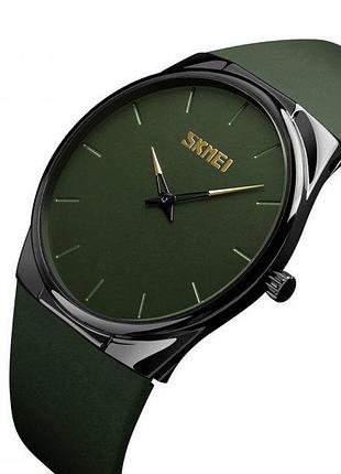 Наручний класичний годинник skmei 1601s зелений