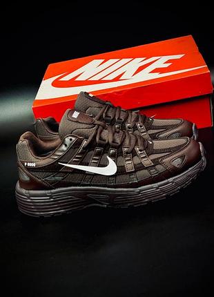 Чоловічі кросівки nike p-6000 коричневі стильні 40–46