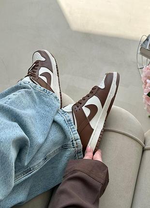 ✔️nike dunk brown кожаные