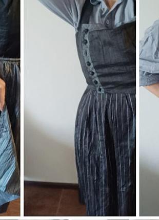 Платье sportalm шелк reine seide silk оригинал с фартушком из натурального шелка дирндль австрийский баварская альпийская одежда бохо
