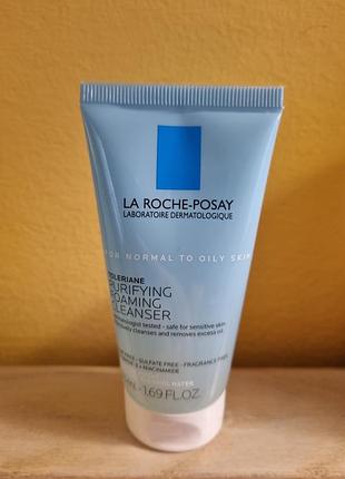 Очищувальна пінка для обличчя la roche-posay toleriane