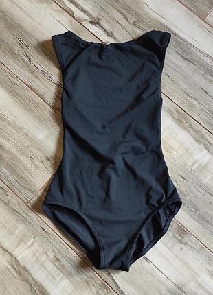 Черное боди capezio xs для танцев и балета (гимнастическое)