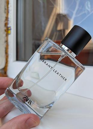 Zara vibrant leather чоловічі парфуми, залишок 95-97%