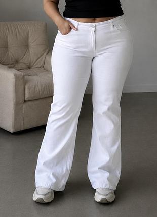 Білі джинси polo jeans company ralph lauren w32 l32 bootcut (легкий кльош)