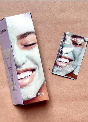 Охлаждающая лифтинг-маска для борьбы с отеками hollyskin artichoke skin perfecting mask 10 ml