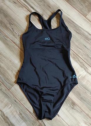 Черный спортивный слитный купальник nabaiji decathlon xs / s (34-36)