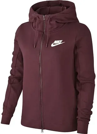 Nike optic (xs) fleece hoodie женская кофта спортивная толстовка бордо