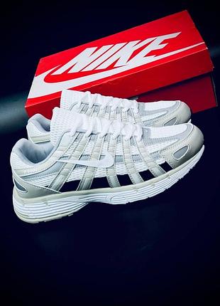 Чоловічі кросівки nike p-6000 бежево-біло-сірі 40–46