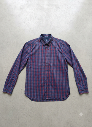 Чоловіча сорочка у клітинку gant (harvard poplin fitted)