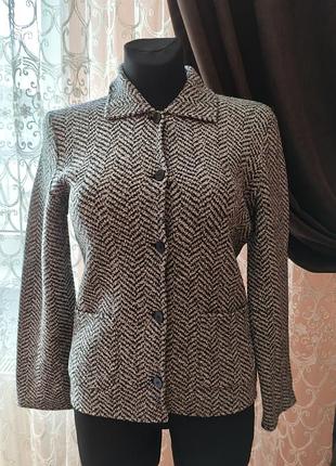 Високоякісний жакет дорогий бренд м'який трикотаж з вовни le tricot longhin