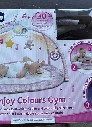 Розвиваючий килимок chicco first dreams enjoy colours gym 3 в 1
