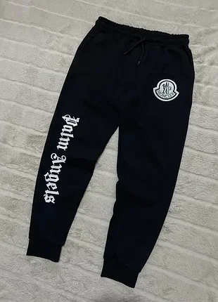 Palm angels x moncler (m) жіночі спортивні штани брюки чорні на манжет