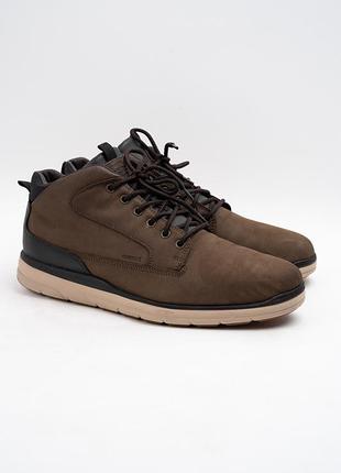 Ботинки черевики чоловічі geox hallson mid коричневі шкіряні розмір 45