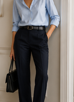 Шерстяные брюки hugo boss 99% wool | офис | business casual | eu 40