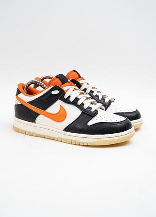 Кросівки жіночі шкіряні nike dunk low halloween чорні білі розмір 38-39