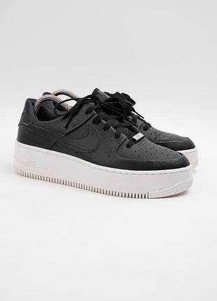Кроссовки женские кожаные nike air force 1 shadow low черные на платформе размер 40