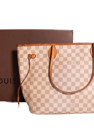 Louis vuitton neverfull mm damier azur