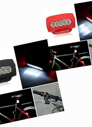 Силіконовий велосипедний ліхтар 7 led «жаба»