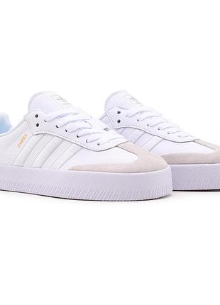 Adidas samba platform white