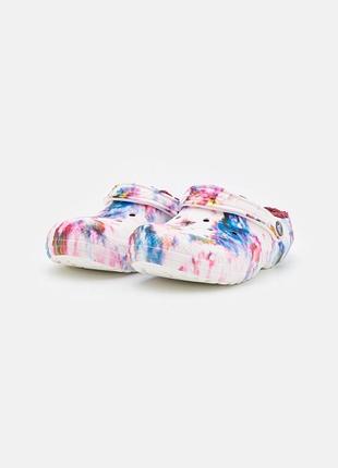 Crocs baya lined clog  утепленные закрытые тапочки-клоги женские