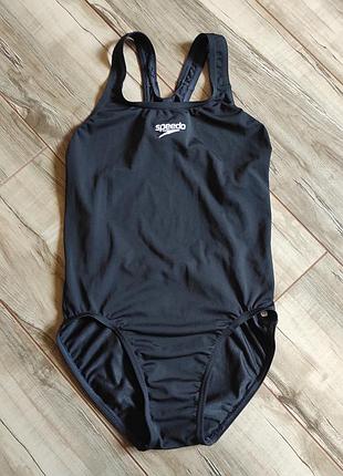 Чорний спортивний суцільний купальник speedo endurance+ m / 38 / 12
