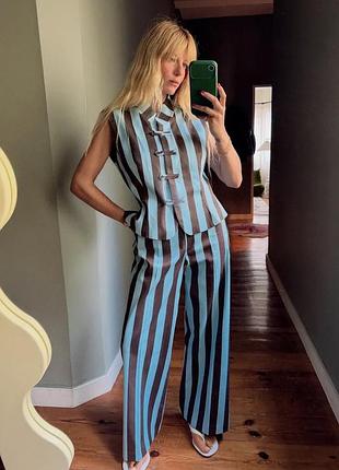 Брюки жіночі в смужку zara new