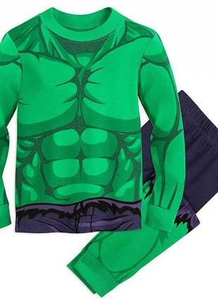 Дитяча піжама халк (hulk) для хлопчика — кофта та штани | бавовняна, зелена 130 см